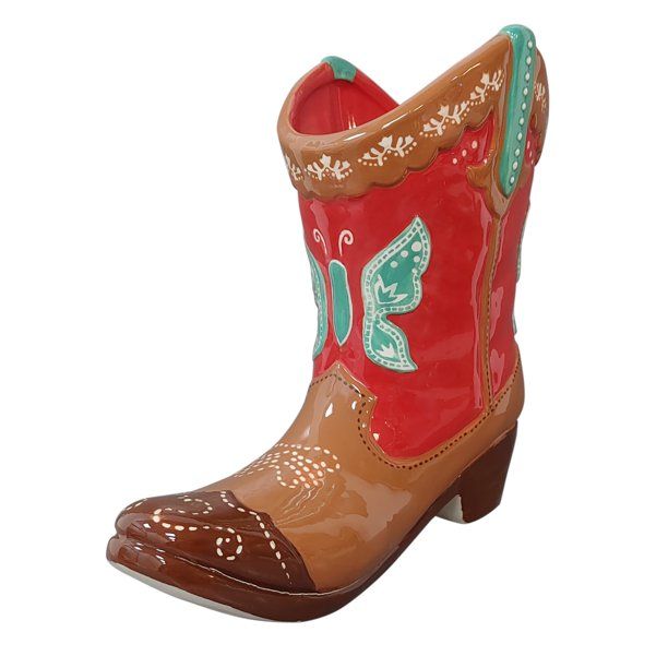 The Pioneer Woman Just Red Boot Planter