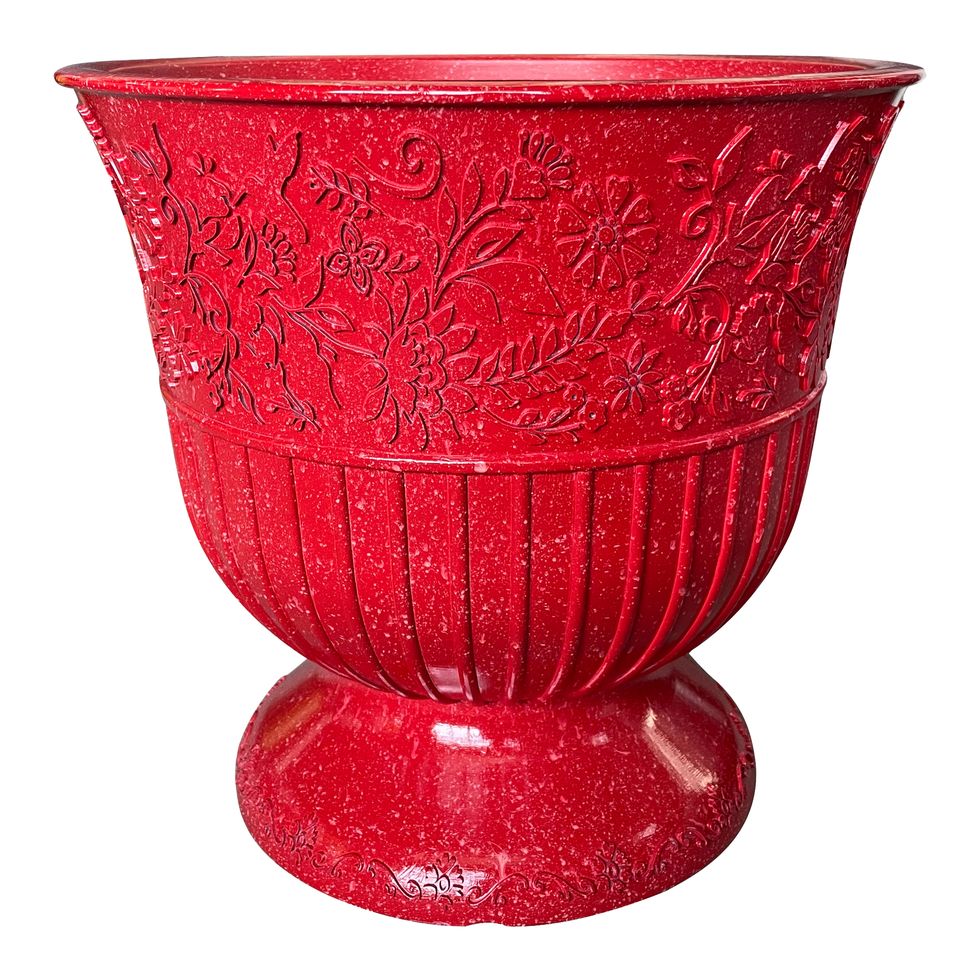 The Pioneer Woman Mazie Red Resin Planter