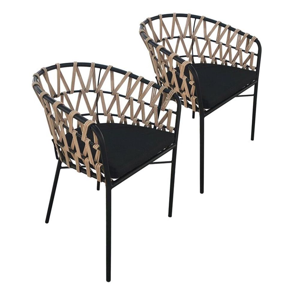 Beale Stacking Patio Dining Armchair (Set of 2)
