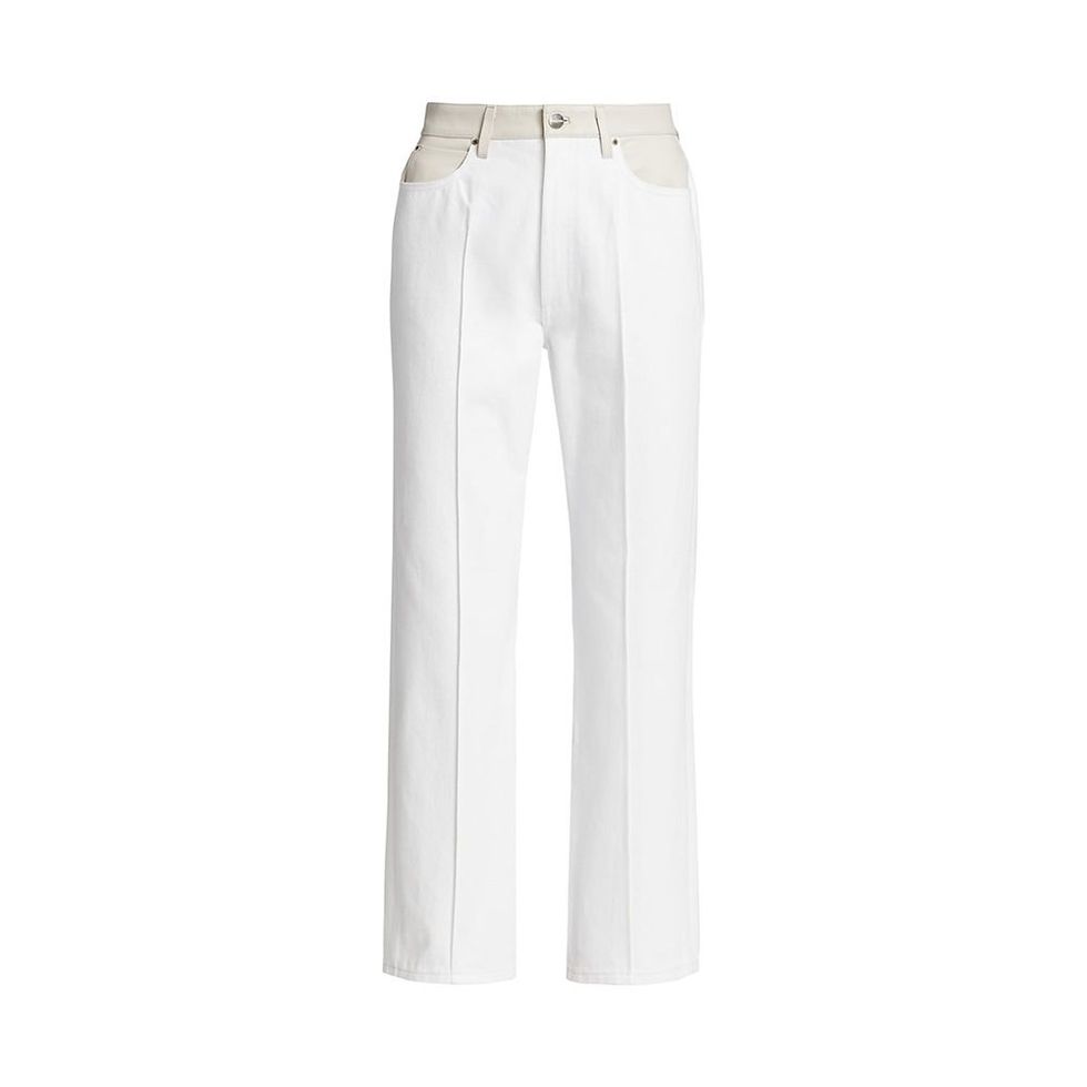 Martin Leather-Trim Flare Jeans