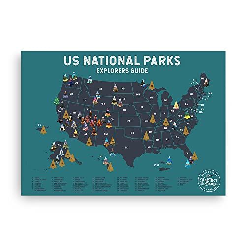 US National Parks Scratch Off Poster