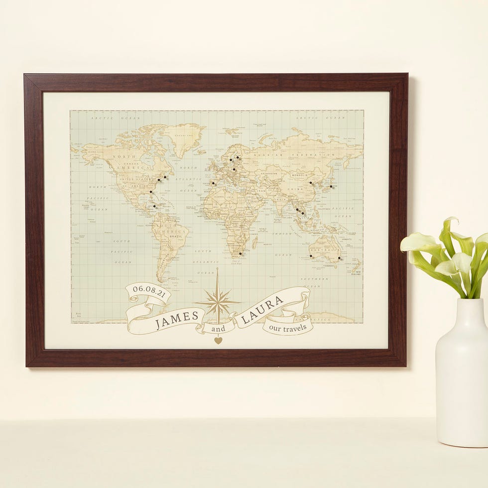 Uncommon Goods Personalized Pushpin World Map