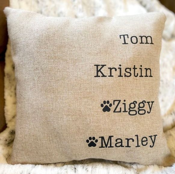 Custom Family Names Pillow
