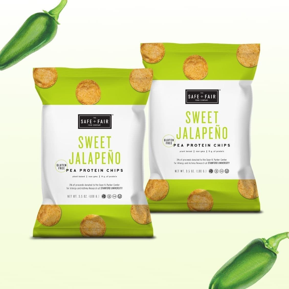 Sweet Jalapeño Pea Protein Chips 