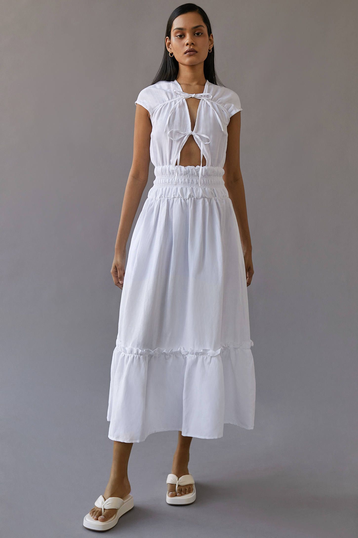 Winona Linen Midi Dress