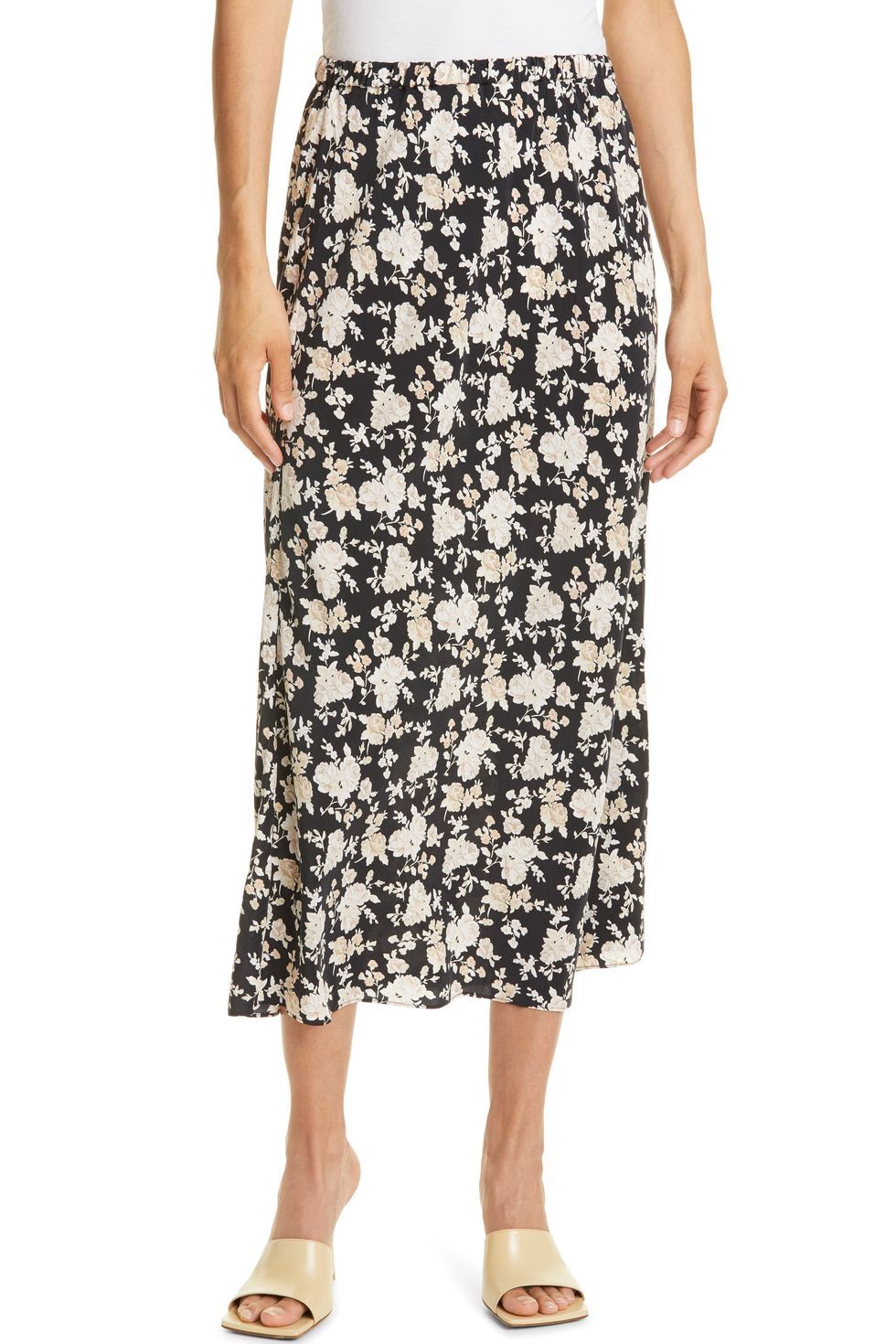 Aimee Floral Silk Skirt 