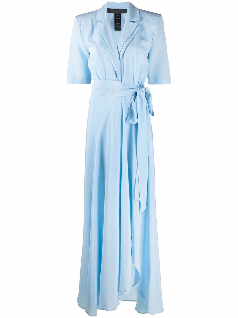 婚禮穿搭推薦：Federica Tosi淺藍色綁帶襯衫洋裝