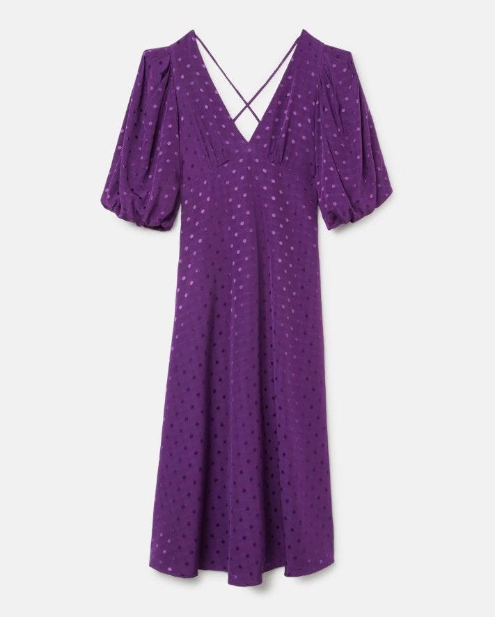 Vestido midi abullonado
