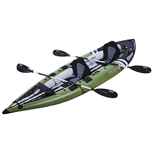 Sevylor Colorado 2-Person Inflatable Fishing Kayak with Paddle & Rod  Holders, Adjustable Seats, & Carry Handle; Kayak Can Fit Trolling Motor