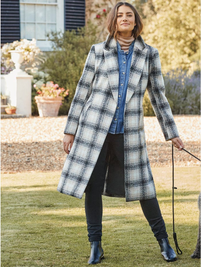 Long Check Coat, now £31.99