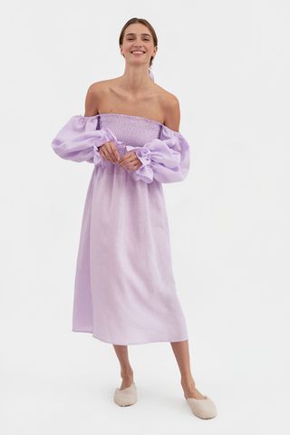 Atlanta Linen Dress in Lavender