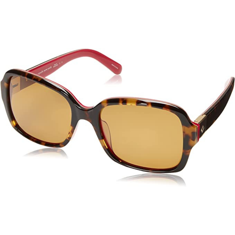 Annora Rectangular Sunglasses, Havana Pink/Brown 