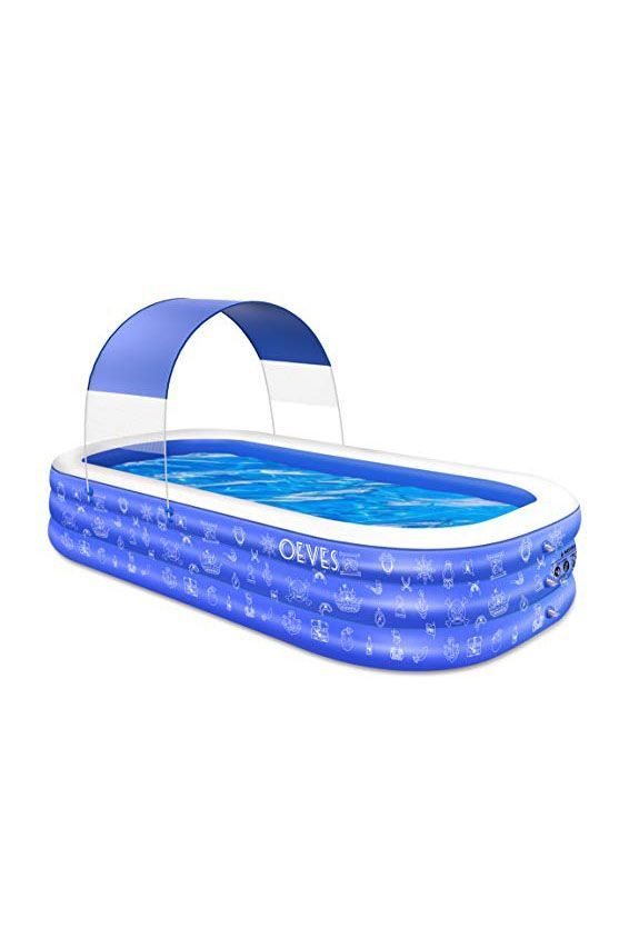 Inflatable Swimming Pool with SPF Sun Canopy