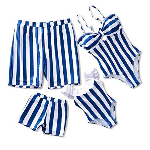 Striped Matching Family Swimwear