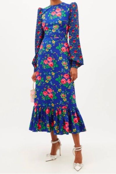 The Villanelle floral-print cotton midi dress: Floral dresses