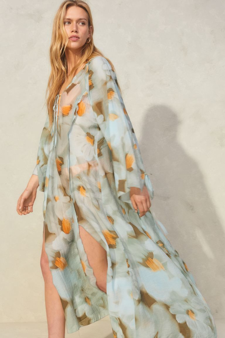 Voluminous lyocell-blend dress: Floral dresses