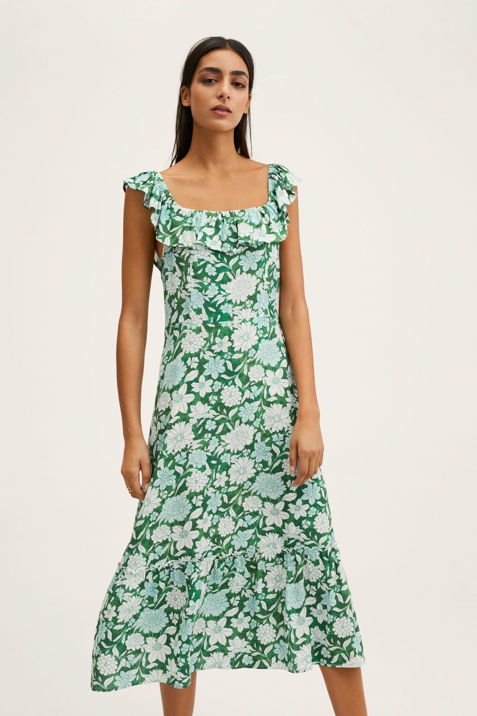 Floral print ruffle dress: Floral dresses