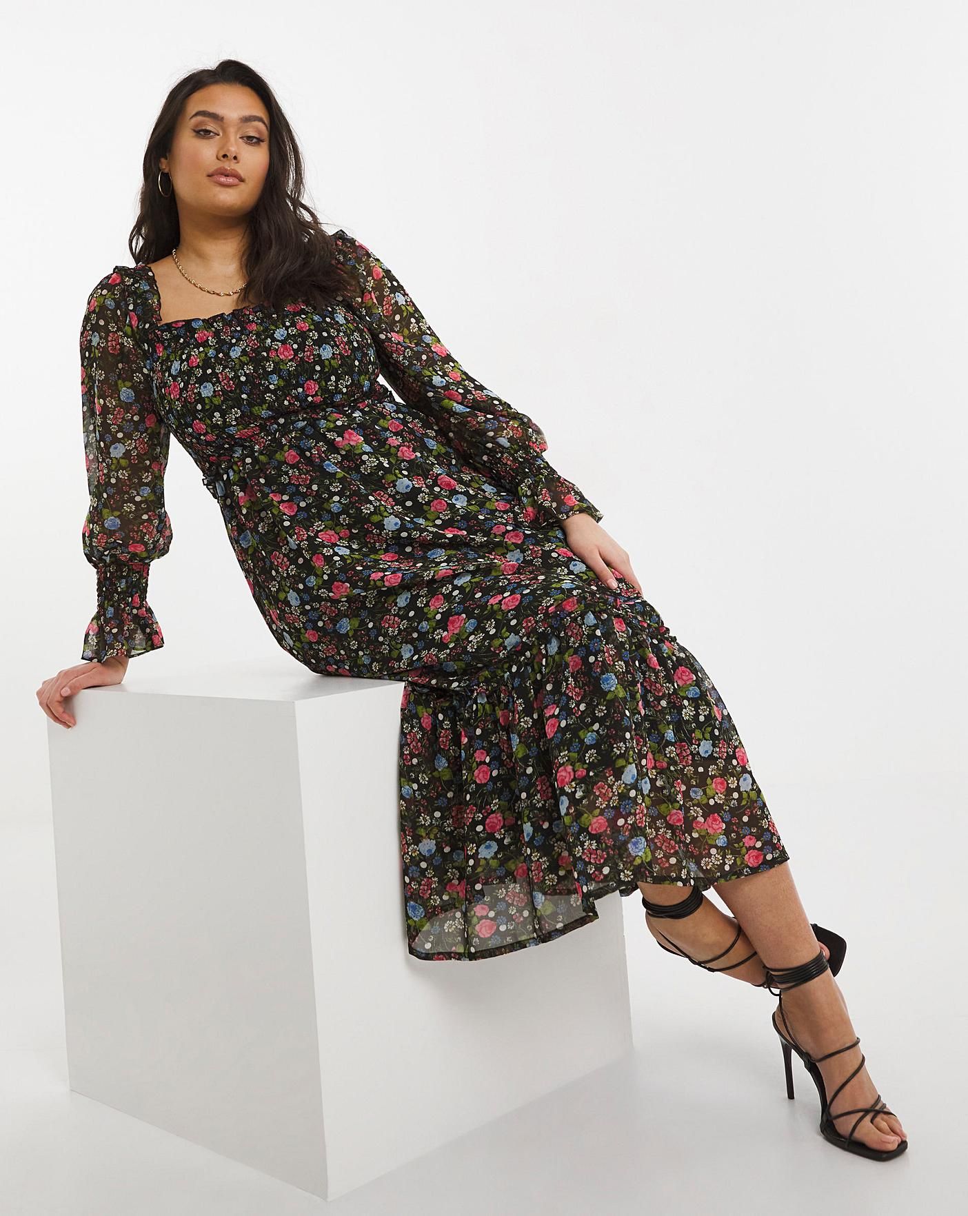 Amoshi Floral Maxi Dress  Women dresses online  floral print  amoshiin