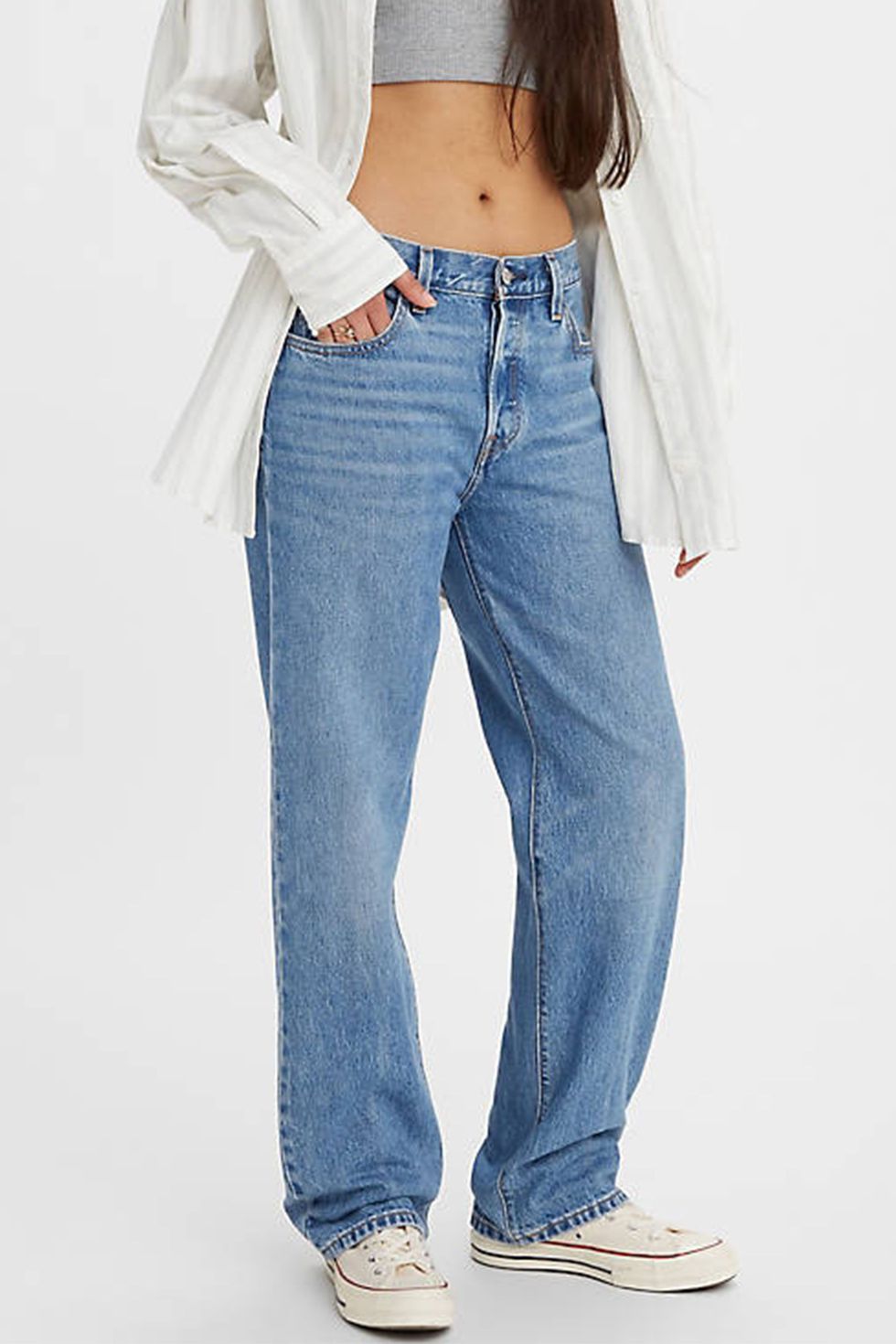 Levi's High Waisted Mom Jean Shorts In a Pinch Medium Stone Wash