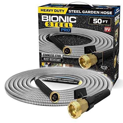 Giraffe 100ft 5/8 Garden Hose with Metal Hose Reel Box Heavy Duty Sturdy  and Durable