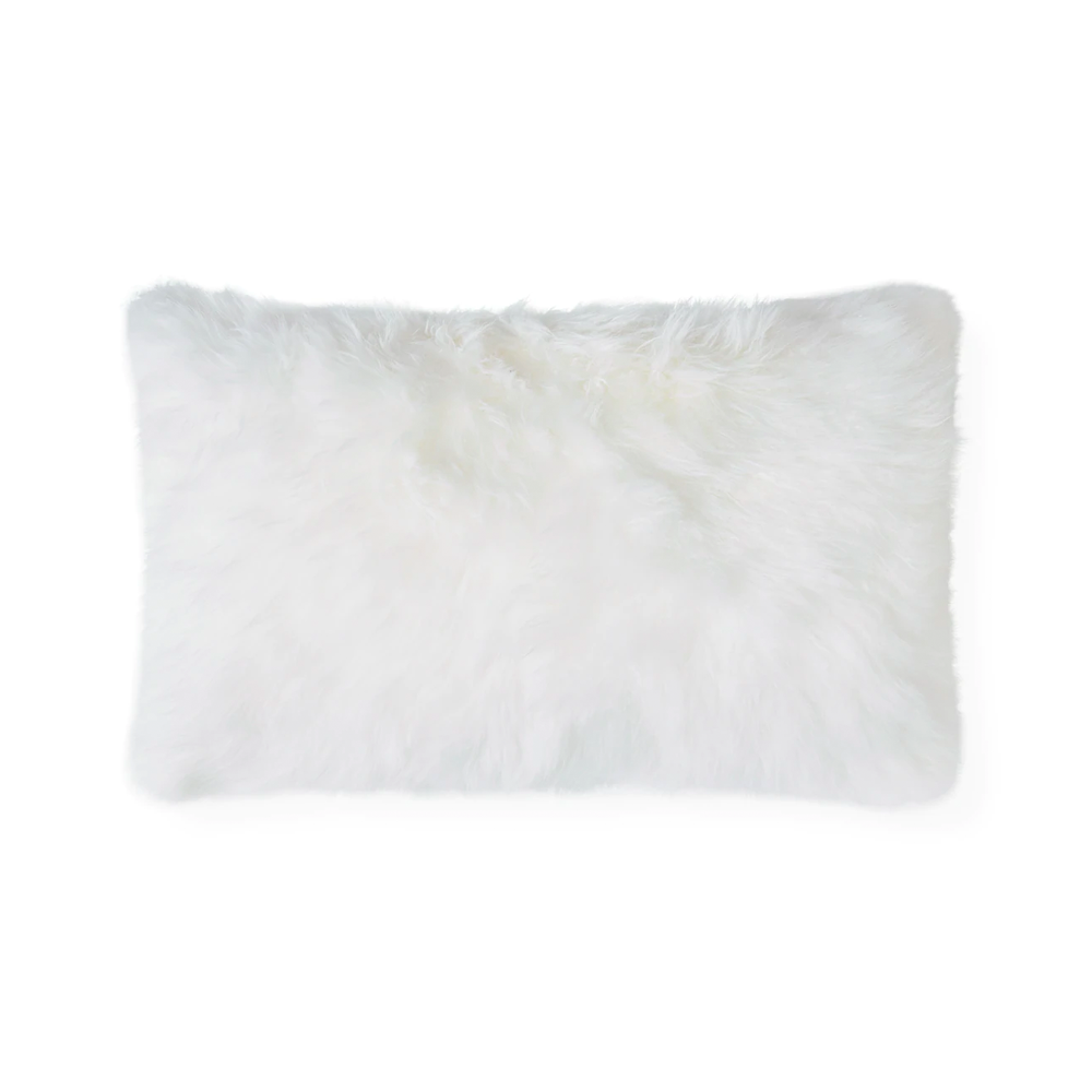 Jonathan Adler Cashmere Wool Fur Lumbar Pillow