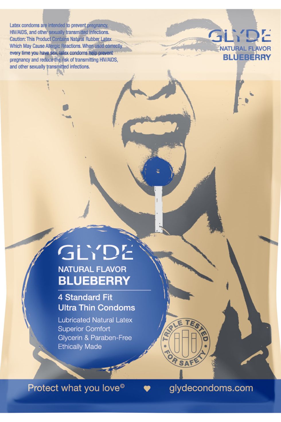 Natural Flavor Blueberry Condoms