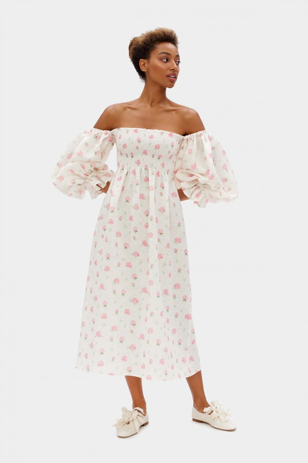 Atlanta Linen Dress in Roses: Floral dresses