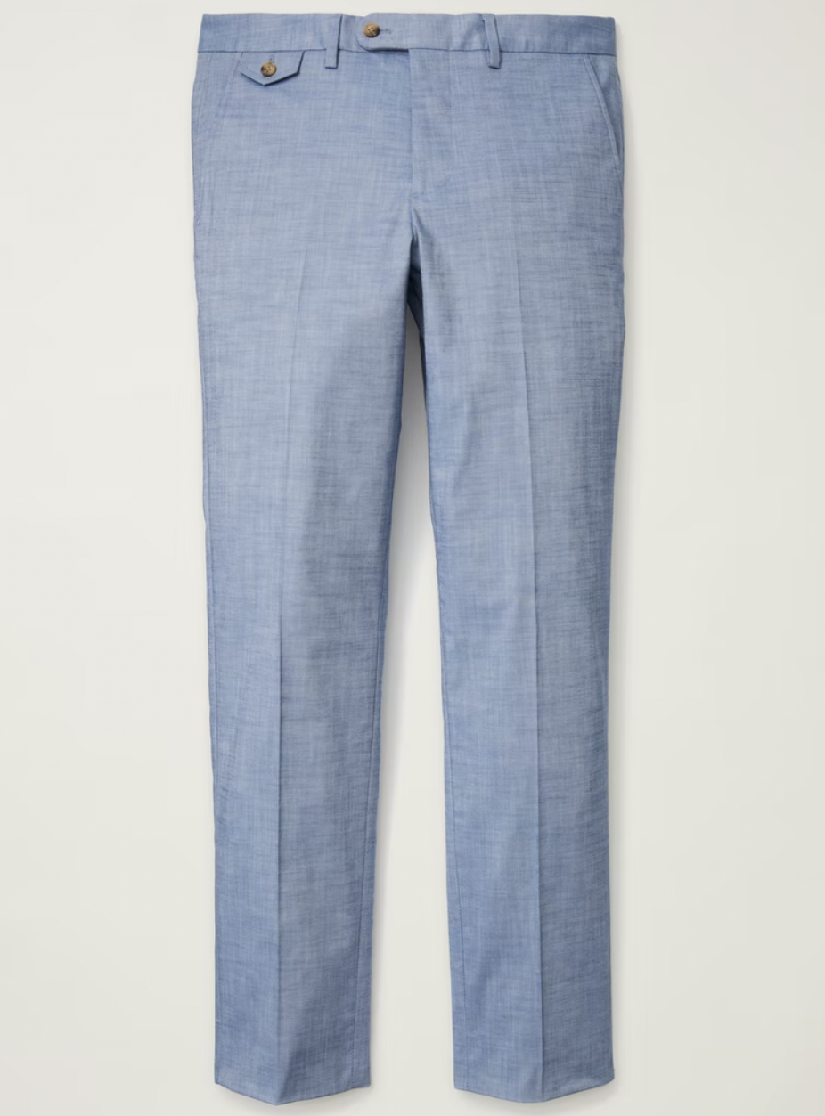 Stretch Chambray Suit Pant