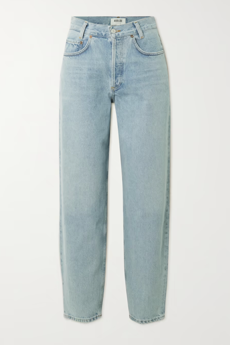 Tapered High Rise Baggy Organic Jeans
