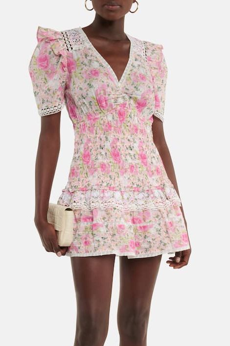 Rena floral cotton minidress: Floral dresses