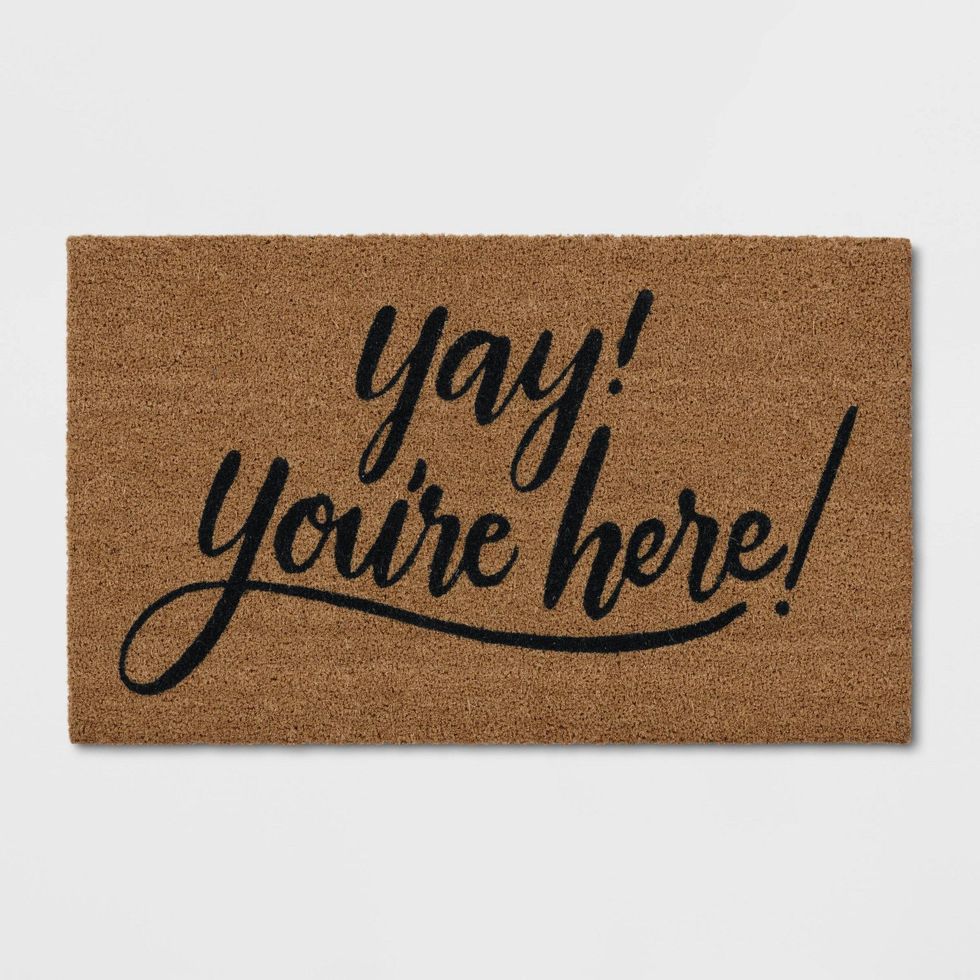  Threshold 'Yay You're Here' Coir Doormat