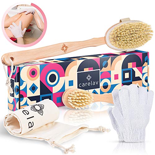 Zen Me Dry Brushing Body Brush Set for Natural Exfoliation, Premium Bo