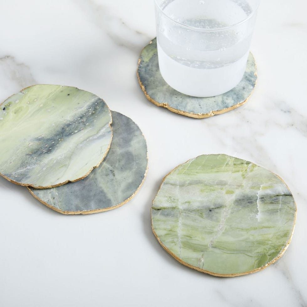 West Elm Onyx Marble Coasters (Set of 4)