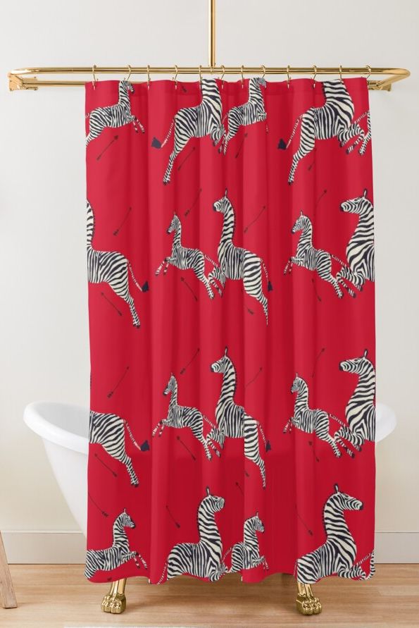 Scalamandré Zebra/The Royal Tenenbaums Shower Curtain