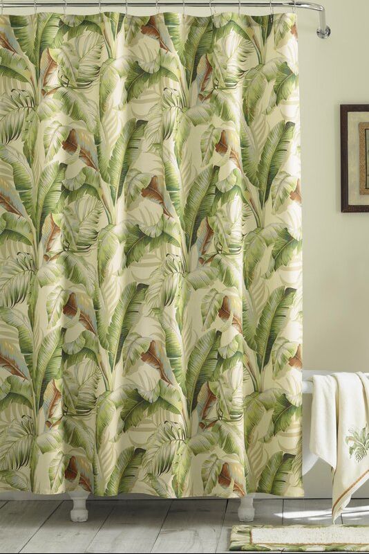 Palmiers Cotton Floral Single Shower Curtain