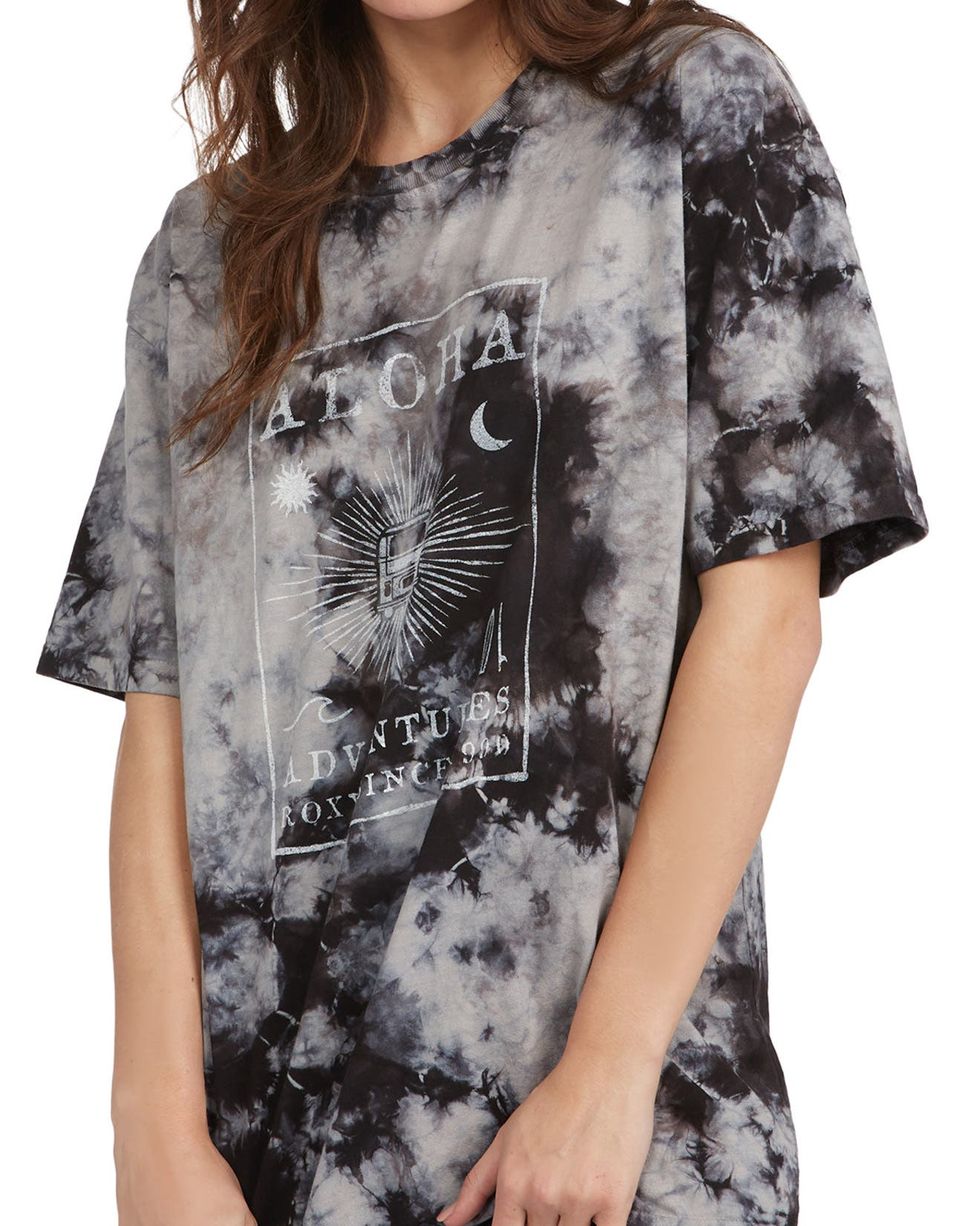 Van Band Tie Dye Graphic Tee in Anthracite