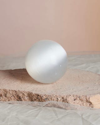 Full Moon Selenite Sphere