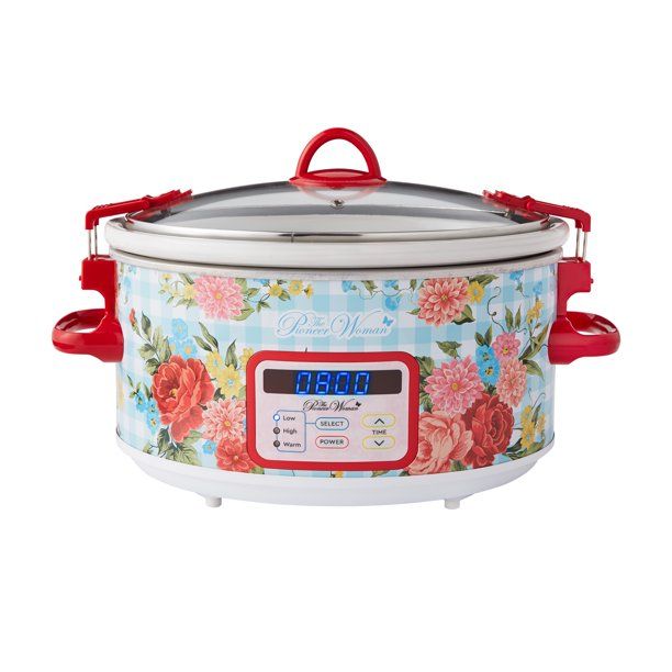 The Pioneer Woman Sweet Rose 6-Quart Slow Cooker