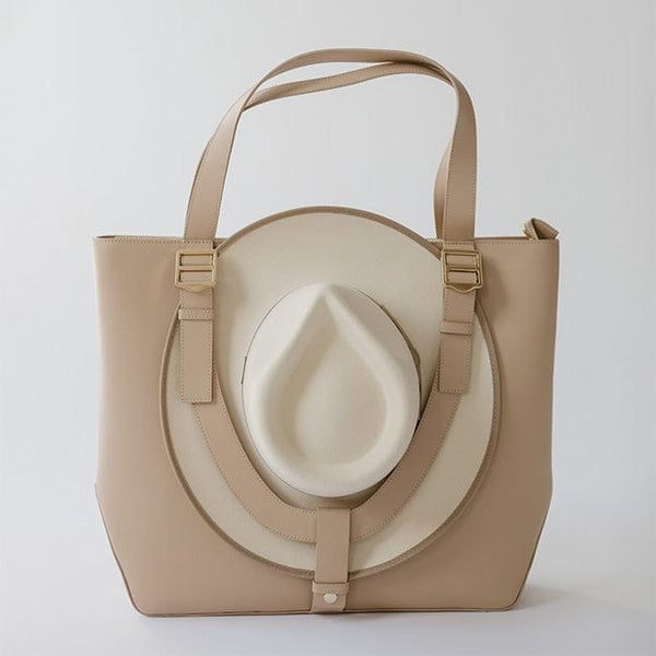 Leather Hat Carrying Tote 