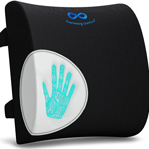 Memory Foam Lumbar Support Pillow for Car Seat Driver, Comfort Back Cushion  for Back Pain Relief, Ideal Lumbar Support for Long Time Driving, Working