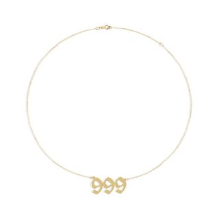 The Angel Number Nameplate Necklace: 999
