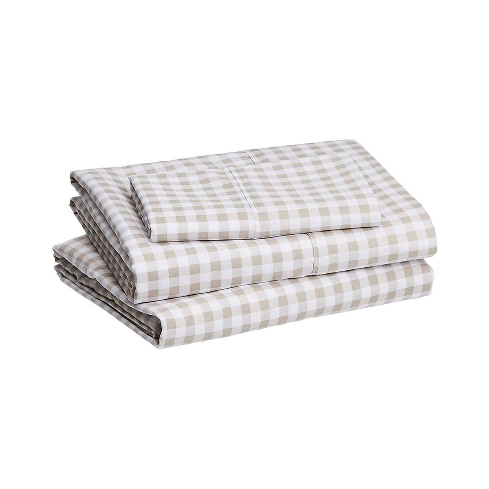 Amazon Basics Lightweight Super Soft Easy Care Microfiber Bed Sheet Set with 14” Deep Pockets