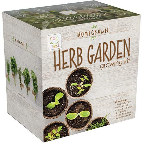 Indoor Herb Garden Growing Seed Starter Kit Gardening Gift