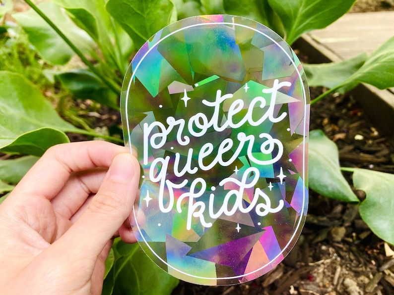 'Protect Queer Kids' Suncatcher Sticker