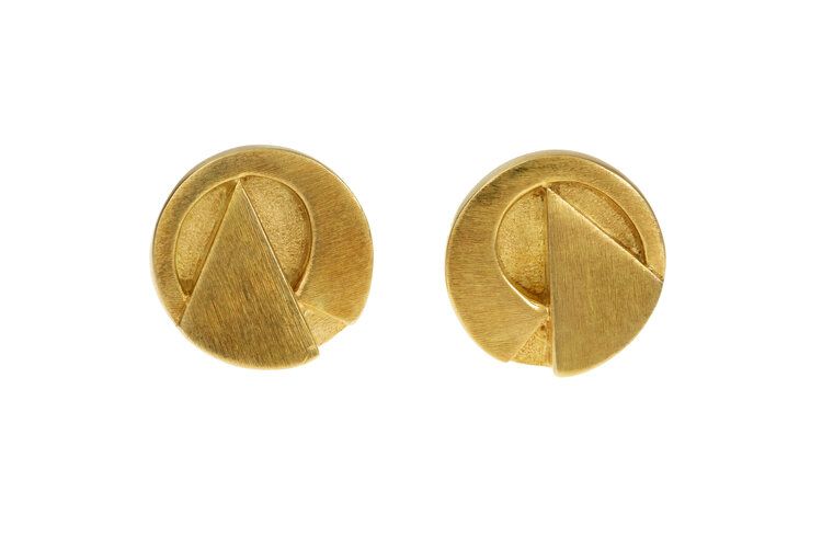 Haroldo Burle Marx Geometric Gold Earrings