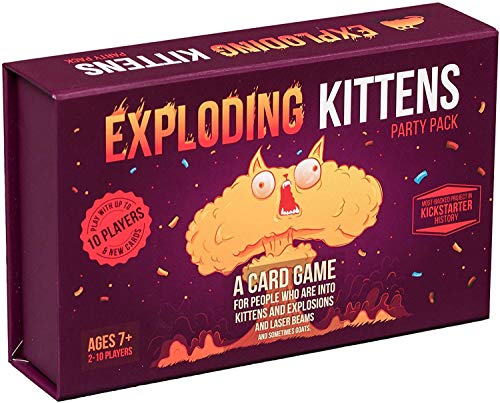 Party Pack by Exploding Kittens - Card Games for Adults Teens & Kids - Fun Family Games - A Russian Roulette Card Game