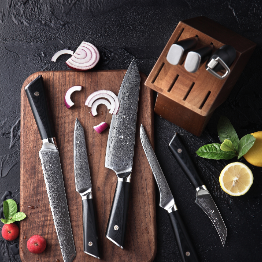 Wulff Den Deli Carbonroq Executive 7 Piece Japanese Knife Set