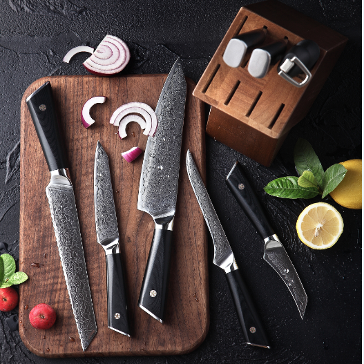 Wulff Den Deli Carbonroq Executive 7 Piece Japanese Knife Set