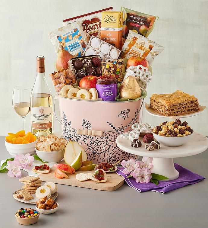 Deluxe Mother's Day Gift Tin With Wine