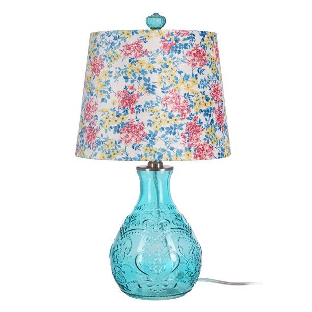 The Pioneer Woman Washy Ditsy Embossed Table Lamp